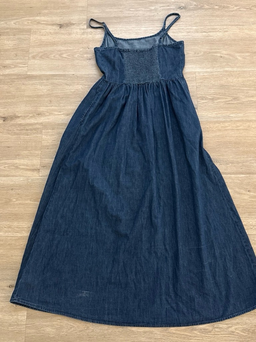 GAP soft Denim Spaghetti-Strap Maxi Dress M - Picture 6 of 7
